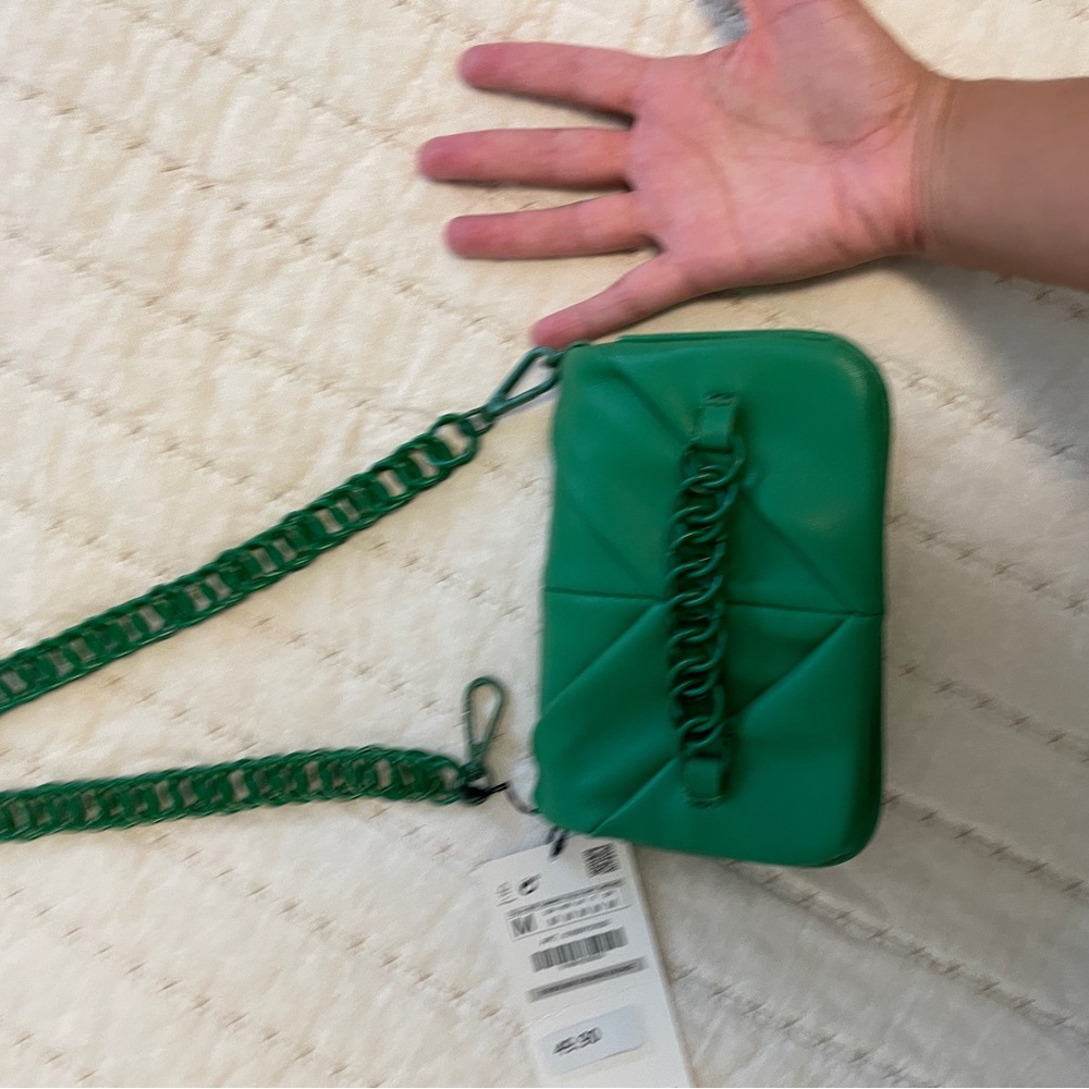 Zara green handbag